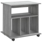 vidaXL Armoire roulante Sonoma gris 60x45x60 cm Bois d'ingénierie