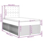 vidaXL Sommier à lattes de lit avec matelas Noir 120x200 cm Tissu