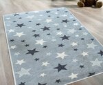 Tapis enfant Etoile 80 x 150 cm - Gris