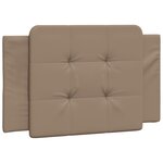 vidaXL Lit avec matelas cappuccino 90x200 cm similicuir