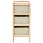 vidaXL Étagères de rangement avec 3 paniers en tissu 2 Pièces beige cèdre