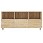 vidaXL Meuble TV chêne sonoma 102x36x50 cm bois d'ingénierie