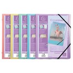 Trieur À 3 Rabats 8 Compartiments Polypropylène Kreacover Pastel - A4 - Couleurs Assorties - X 10 - Exacompta