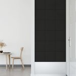 vidaXL Panneaux muraux 12 Pièces Noir 30x30 cm Velours 1 08 m²
