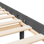 vidaXL Lit pour personne âgée gris 150x200 cm bois de pin massif