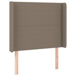 vidaXL Sommier à lattes de lit matelas et LED Taupe 80x200cm Tissu