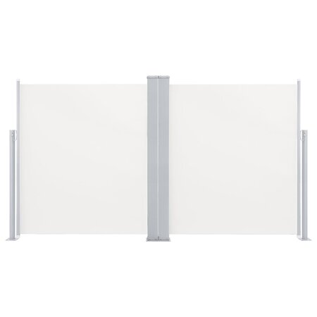 vidaXL Auvent latéral double rétractable de patio 170x600 cm Crème