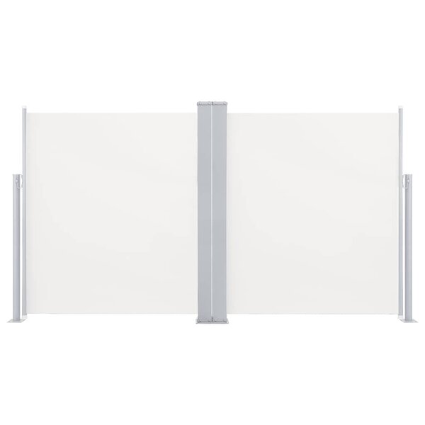 vidaXL Auvent latéral double rétractable de patio 170x600 cm Crème