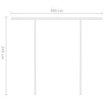 vidaXL Auvent manuel rétractable avec LED 3 5x2 5 m Orange et marron