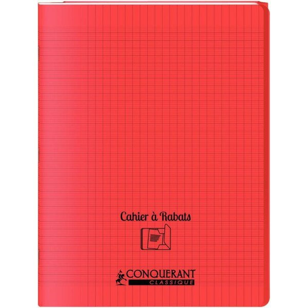 OXFORD C9 Cahier 24x32, 96 pages, 90g, Seyès (grands carreaux) couverture polypropylène avec rabat
