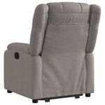 vidaXL Fauteuil inclinable électrique taupe tissu