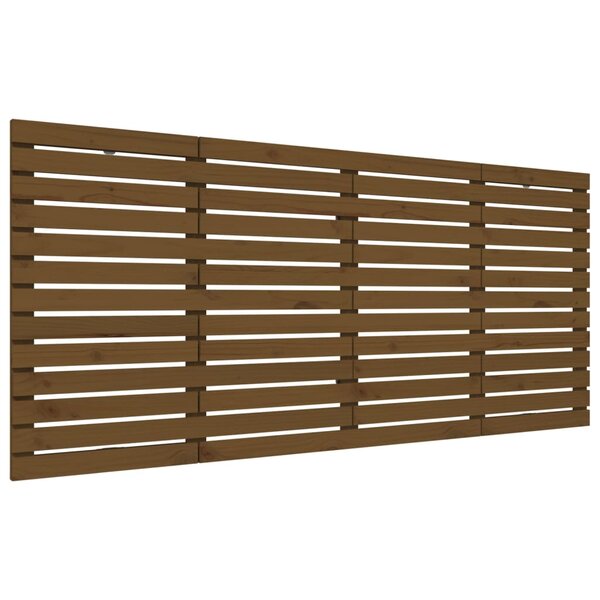 vidaXL Tête de lit murale Marron miel 166x3x91 5 cm Bois massif de pin