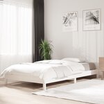 vidaXL Lit empilable sans matelas blanc 90x190 cm bois de pin massif