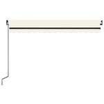 vidaXL Auvent manuel rétractable 450x300 cm Crème