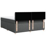 vidaXL Sommier à lattes de lit avec matelas Gris foncé 180x200cm Tissu