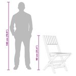 vidaXL Chaises de jardin pliantes lot de 6 47x61x90cm bois massif teck