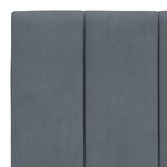 vidaXL Cadre de lit avec tête de lit Gris foncé 100x200 cm Velours