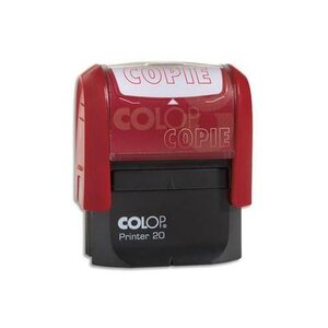 Timbre à encrage automatique , empreinte rouge 38x14 mm : COPIE COLOP