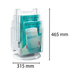 Distributeur De Prospectus Tourniquet De Table 6 Compartiments A4 - Cristal - Exacompta