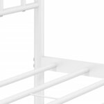 vidaXL Cadre de lit métal avec tête de lit/pied de lit blanc 120x190cm