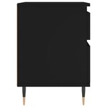vidaXL Table de chevet Noir 40x35x50 cm Bois d’ingénierie