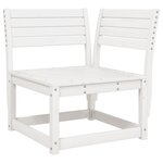 vidaXL Salon de jardin 6 Pièces blanc bois de pin massif