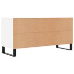 vidaXL Meuble TV blanc 104x35x50 cm bois d'ingénierie
