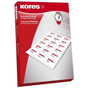 Etiquettes universelles 70 x 37 mm blanc 2400 sur 100f kores