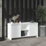 vidaXL Meuble TV Blanc 102x37 5x52 5 cm Bois d'ingénierie