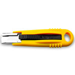 Cutter q-connect rétractable lame acier 18 mm coloris assortis jaune bleu orange blister