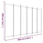 vidaXL Cloison de séparation 6 panneaux Noir 300x200 cm Tissu
