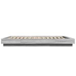vidaXL Cadre de lit sonoma gris 135x190 cm bois d'ingénierie