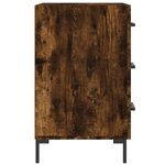 vidaXL Table de chevet chêne fumé 40x40x66 cm bois d'ingénierie