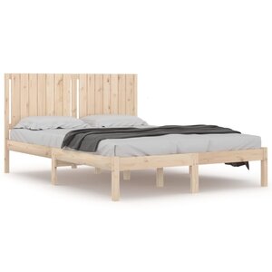 vidaXL Cadre de lit Bois de pin massif 160x200 cm