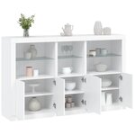 vidaXL Buffet avec lumières LED blanc 162x37x100 cm