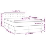 vidaXL Sommier à lattes de lit avec matelas Crème 140x190 cm Tissu