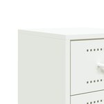 vidaXL Tables de chevet 2 Pièces blanc 36x39x60 5 cm acier