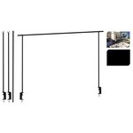 ProGarden Tige de table décorative avec pince de table Métal Noir