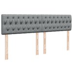 vidaXL Sommier à lattes de lit avec matelas Gris clair 200x200cm Tissu