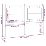 vidaXL Tête de lit Gris 145 5x4x100 cm Bois massif de pin