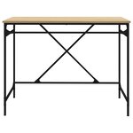 vidaXL Bureau chêne sonoma 100x50x75 cm bois d'ingénierie et fer