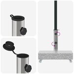 vidaXL Socle de parasol Gris clair 45x25x8 3 cm Granite
