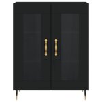 vidaXL Buffet haut Noir 69 5x34x180 cm Bois d'ingénierie