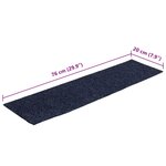 vidaXL Tapis d'escalier autocollants Rectangulaire 15 Pièces 76x20 cm