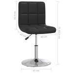 vidaXL Chaises à manger lot de 2 noir similicuir