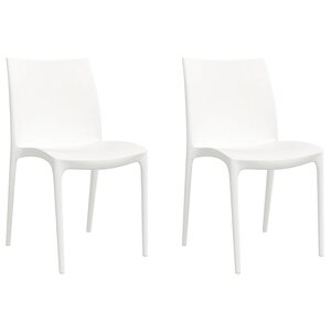 vidaXL Chaises de jardin lot de 2 blanc 50x46x80 cm polypropylène
