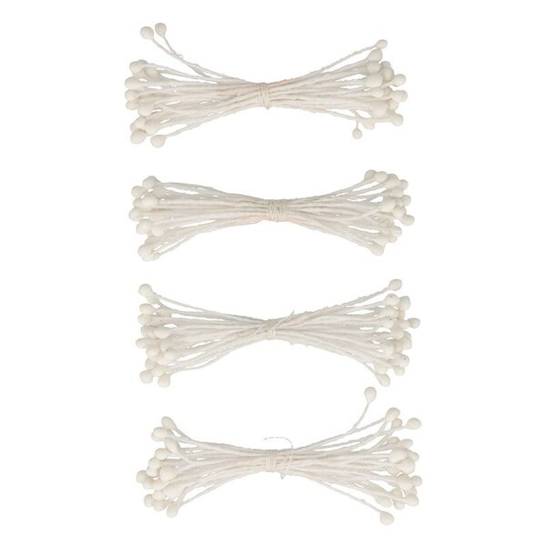 Set 100 Étamines Blanches Papier