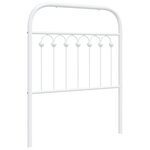 vidaXL Tête de lit métal blanc 75 cm