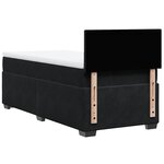 vidaXL Sommier à lattes de lit avec matelas Noir 90x190 cm Velours