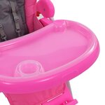 vidaXL Chaise haute pour bébé Rose et gris